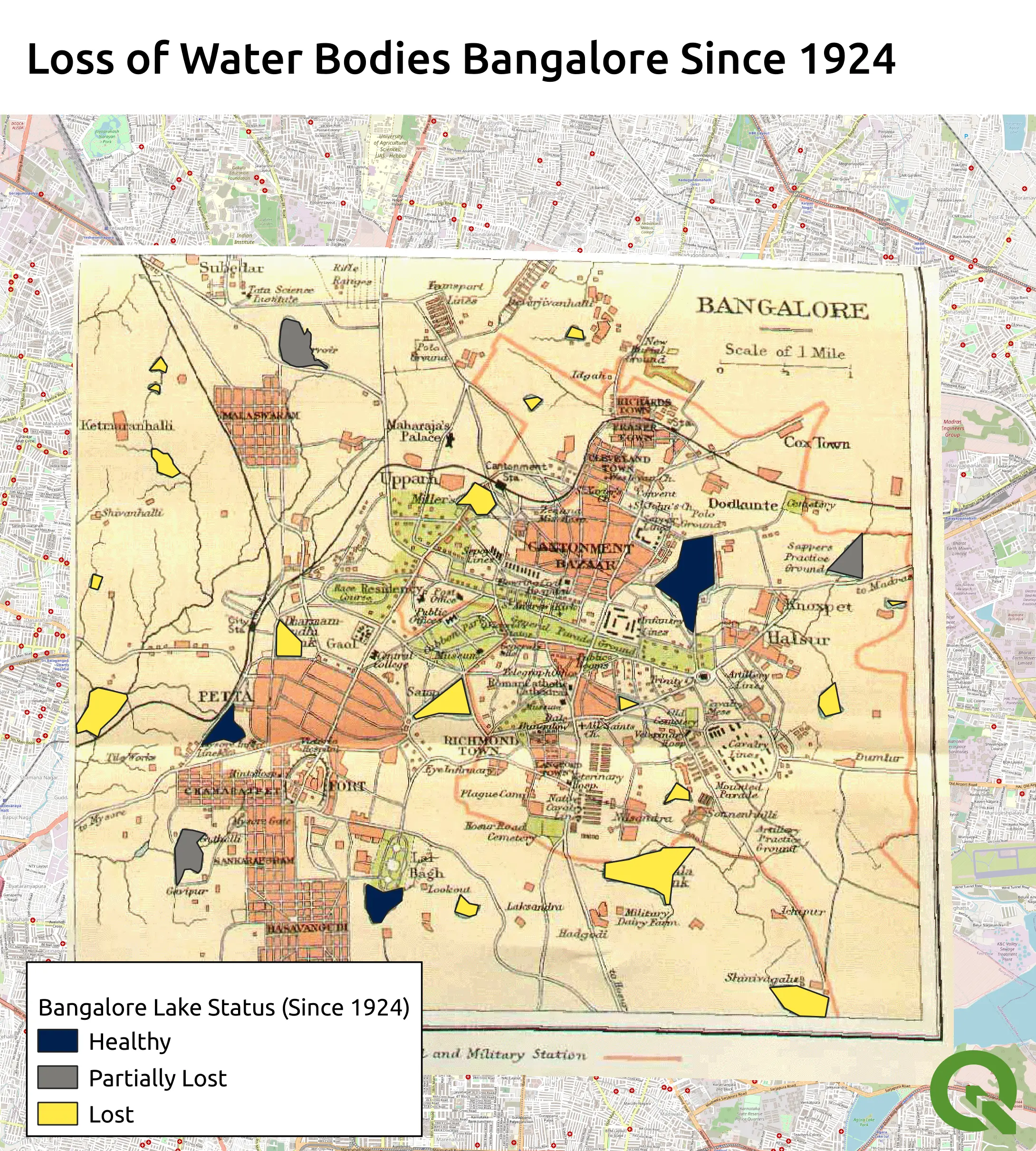 Mapping lost lakes in QGIS